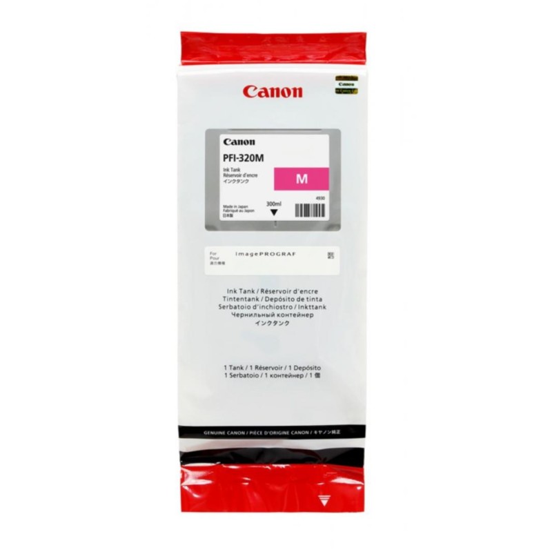 Cartus Cerneala Original Canon Magenta, PFI-320M, pentru IPF TM-200|TM-205|TM-300|TM-305, 300ml, (timbru verde 0.15 lei),NOPP, "
