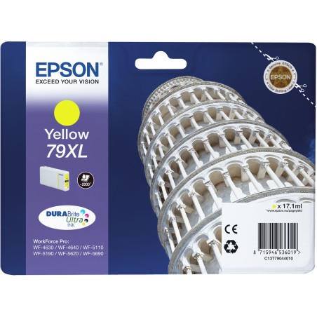 Cartus Cerneala Original Epson Yellow, T790440, pentru Workforce Pro WP-5110|51490|5620|5690,  , (timbru verde 0.15 lei), "C13T7