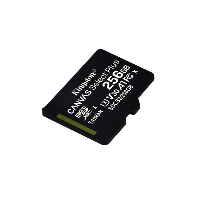 CARD MicroSD KINGSTON, 256 GB, microSDXC, clasa 10, standard UHS-I U3, "SDCS2/256GBSP" (timbru verde 0.03 lei)