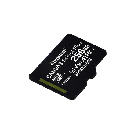 CARD MicroSD KINGSTON, 256 GB, microSDXC, clasa 10, standard UHS-I U3, "SDCS2/256GBSP" (timbru verde 0.03 lei)