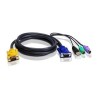 CABLU KVM ATEN, convertor Serial la Video + USB + PS/2, conector 1: SPHD-18 (T); conector 2: VGA (T), PS/2 x 2, USB (T), "2L-530
