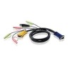 CABLU KVM ATEN convertor Serial- video+ USB, conector tip SPHD-15 (T) | 3.5 mm Jack (T) x 2, "2L-5305U" (timbru verde 0.8 lei)