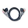 CABLU KVM ATEN cablu 3 in 1, conector tip USB (T) | 3.5 mm Jack (T) x 2 | DVI-D (T), "2L-7D05U" (timbru verde 0.8 lei)