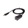 ADAPTOR USB ATEN, USB 2.0 (T) la RJ-45 (M), 1.2 m, negru,"UC232B-AT" (timbru verde 0.08 lei)