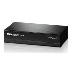 SPLITTER video ATEN, split 4 monitoare la 1 PC, conector 1: VGA (T); conector 2: VGA (M) x 4, "VS134A-A7-G" (timbru verde 0.8 le