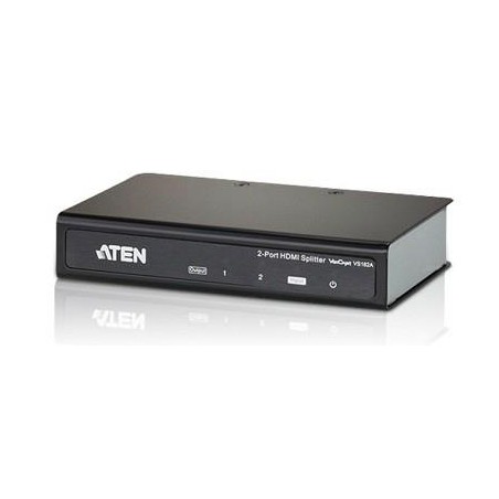 SPLITTER video ATEN, split 2 monitoare la 1 device, conector 1: HDMI (M); conector 2: HDMI (M) x 2, "VS182A-A7-G" (timbru verde 