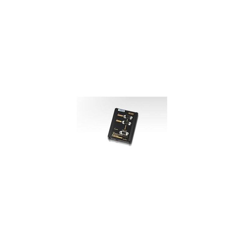 SWITCH video ATEN, switch 2 PC-uri la 1 Monitor, conector 1: VGA (T) x 2; conector 2: VGA (M), "VS201-AT-G" (timbru verde 0.8 le
