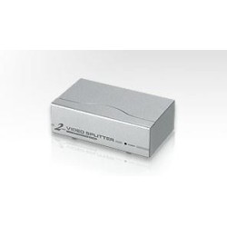 SPLITTER video ATEN, split 2 monitoare la 1 PC, conector 1: VGA (T); conector 2: VGA (M) x 2, "VS92A-A7-G" (timbru verde 0.8 lei