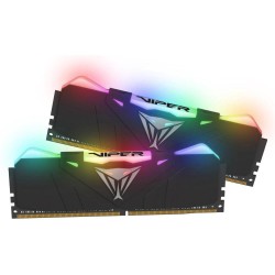 Memorie DDR Patriot DDR4 16 GB, frecventa 3200 MHz, 8 GB x 2 module, radiator, iluminare RGB, "PVR416G320C6K"