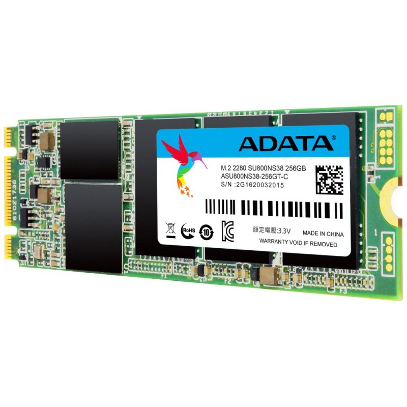 SSD ADATA, 256 GB, M.2, S-ATA 3, 3D TLC Nand, R/W: 560/520 MB/s, "ASU800NS38-256GT-C"