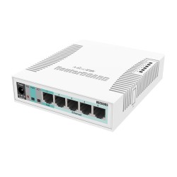 SWITCH MIKROTIK, RB260GS, porturi Gigabit x 5, SFP x 1, unmanaged, carcasa plastic, "CSS106-5G-1S" (timbru verde 2 lei)
