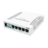 SWITCH MIKROTIK, RB260GS, porturi Gigabit x 5, SFP x 1, unmanaged, carcasa plastic, "CSS106-5G-1S" (timbru verde 2 lei)