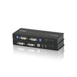 EXTENDER KVM ATEN acces PC de la distanta, conector tip DVI-D (M) x 2 | USB Type B (M) | Serial RS232 (9-pin) (M) | 3.5 mm Jack 