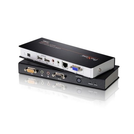 EXTENDER KVM ATEN acces PC de la distanta, conector tip VGA (M) | USB (M) x 2 | Serial RS232 (9-pin) (M) | 3.5 mm Jack (M) x 4 |