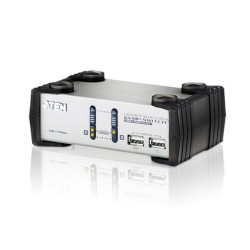 SWITCH KVM si HUB USB ATEN, control 2 PC la 1 KVM, conector 1: SPHD-15 (M) x 2, 3.5 mm Jack (M) x 4; conector 2: USB (M) x 4, VG