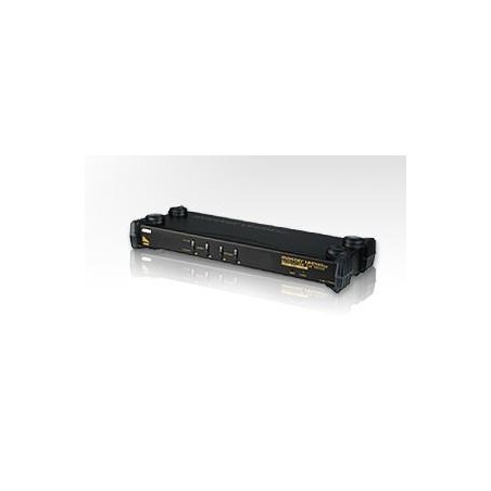 SWITCH KVM ATEN control 4 PC la 1 KVM, conector tip SPHD-15 (M) x 4 | 3.5 mm Jack (M) x 8, "CS1754Q9-AT-G" (timbru verde 4.00 le