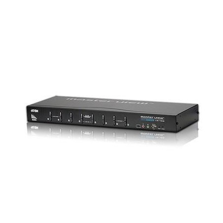 SWITCH KVM | hub USB ATEN control 8 PC la 1 KVM, conector tip DVI-I (M) x 8 | USB Type B (M) x 8 | 3.5 mm Jack (M) x 16, "CS1768