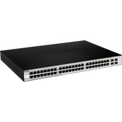 SWITCH D-LINK SMART 48 porturi Gigabit + 4 porturi Combo SFP, carcasa metalica, rackabil, "DGS-1210-48" (timbru verde 2 lei)