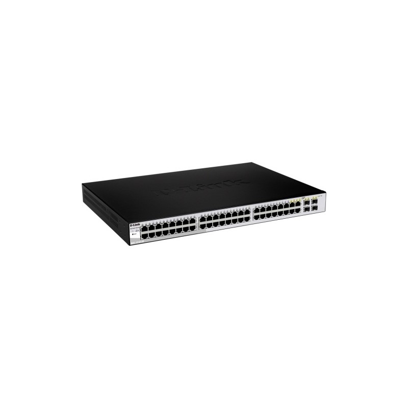 SWITCH D-LINK SMART 48 porturi Gigabit + 4 porturi Combo SFP, carcasa metalica, rackabil, "DGS-1210-48" (timbru verde 2 lei)