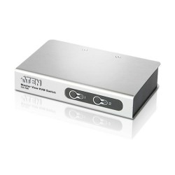 SWITCH KVM ATEN control 2 PC la 1 KVM, conector tip SPHD-15 (M) x 2, "CS72ECZ-AT" (timbru verde 0.8 lei)