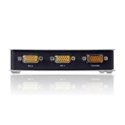 SWITCH KVM ATEN control 2 PC la 1 KVM, conector tip SPHD-15 (M) x 2, "CS72ECZ-AT" (timbru verde 0.8 lei)