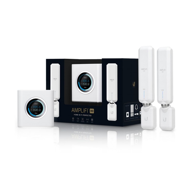 ROUTER Ubiquiti AmpliFI HD, wireless, 1750 Mbps, port LAN 10/100/1000 x 3, port WAN 10/100/1000 x 1, antena interna x 3, "AFI-HD