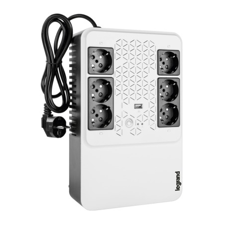 UPS LEGRAND, "Keor Multiplug", Line Int. cu management, brick, 600VA/360W, AVR, Schuko x 6, 1 x baterie 12V/7.2Ah, back-up 1 - 1
