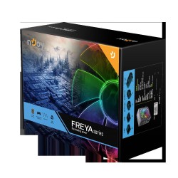 SURSA NJOY Freya 600, 600 W, ATX 12V V2.3, fan RGB 120 mm x 1, 80 PLUS Bronze - compatibila, "PSAT-060ARAF-BU01B" (timbru verde 