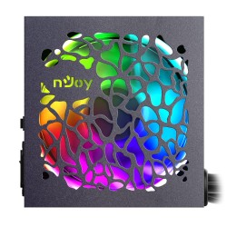 SURSA NJOY Freya 700, 700 W, ATX 12V V2.3, fan RGB 120 mm x 1, 80 PLUS Bronze - compatibila, "PSAT-070ARAF-BU01B" (timbru verde 