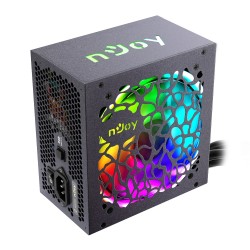 SURSA NJOY Freya 700, 700 W, ATX 12V V2.3, fan RGB 120 mm x 1, 80 PLUS Bronze - compatibila, "PSAT-070ARAF-BU01B" (timbru verde 
