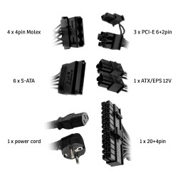 SURSA NJOY Freya 700, 700 W, ATX 12V V2.3, fan RGB 120 mm x 1, 80 PLUS Bronze - compatibila, "PSAT-070ARAF-BU01B" (timbru verde 