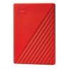 HDD extern WD 2 TB, My Passport, 2.5 inch, USB 3.2, rosu, "WDBYVG0020BRD-WESN" (timbru verde 0.8 lei)