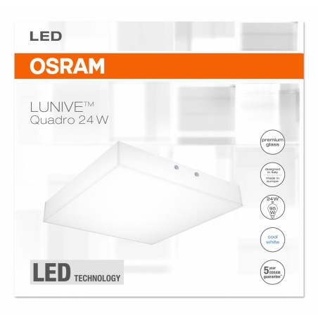 PANOU LED  OSRAM, LED, soclu integrat, putere 24 W, tip lumina alb, 1.520 lumeni, alimentare 220 - 230 V, "000004052899373587" (