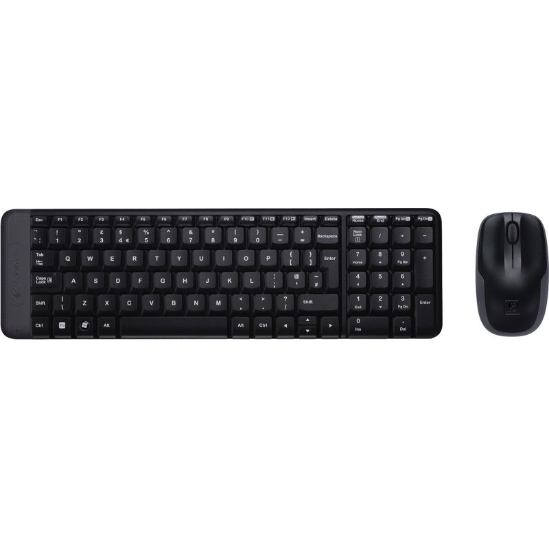 KIT wireless LOGITECH, tastatura wireless "K220" + mouse wireless 3 butoane "M150", black, "MK220" "920-003168" (timbru verde 0.
