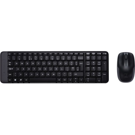 KIT wireless LOGITECH, tastatura wireless "K220" + mouse wireless 3 butoane "M150", black, "MK220" "920-003168" (timbru verde 0.
