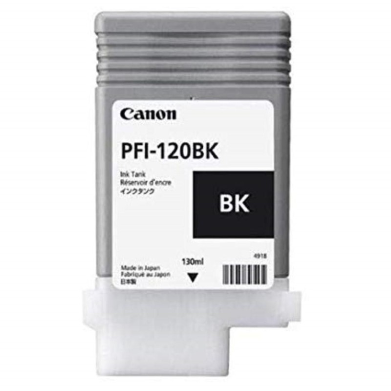 Cartus Cerneala Original Canon Black, PFI-120BK, pentru IPF TM-200|TM-205|TM-300|TM-305, 130ml, (timbru verde 0.15 lei),NOPP, "2