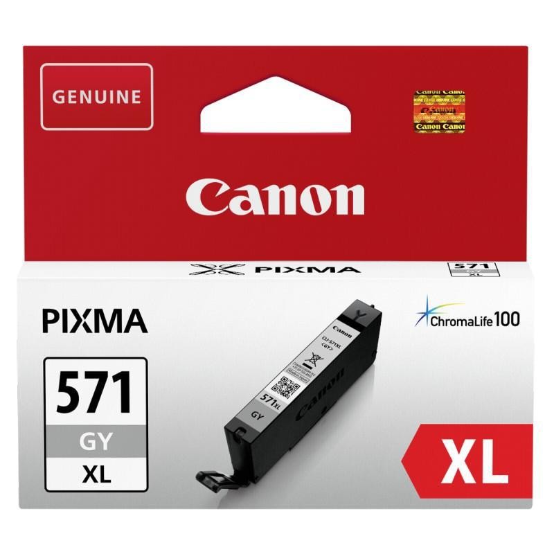 Cartus Cerneala Original Canon Grey, CLI-571XLGY, pentru Pixma MG5750|MG5751|MG6850|MG6851|MG7750|MG7751|MG7752|TS5050|TS5051|TS