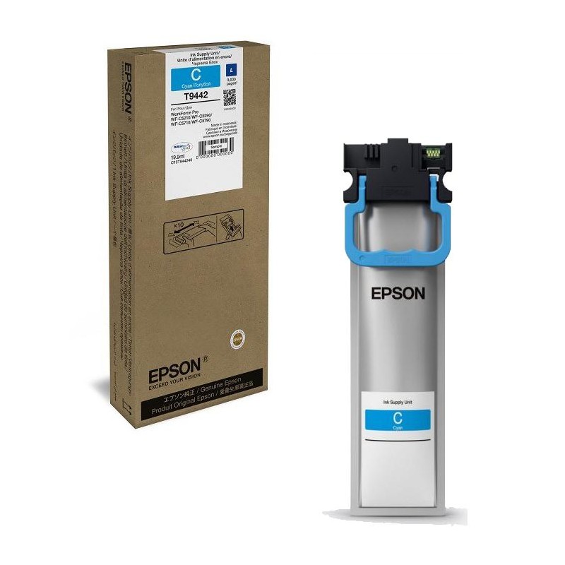 Cartus Cerneala Original Epson Cyan, T944240, pentru WF-C5210|C5710|C5290,  , (timbru verde 0.15 lei), "C13T944240"(RAPO)