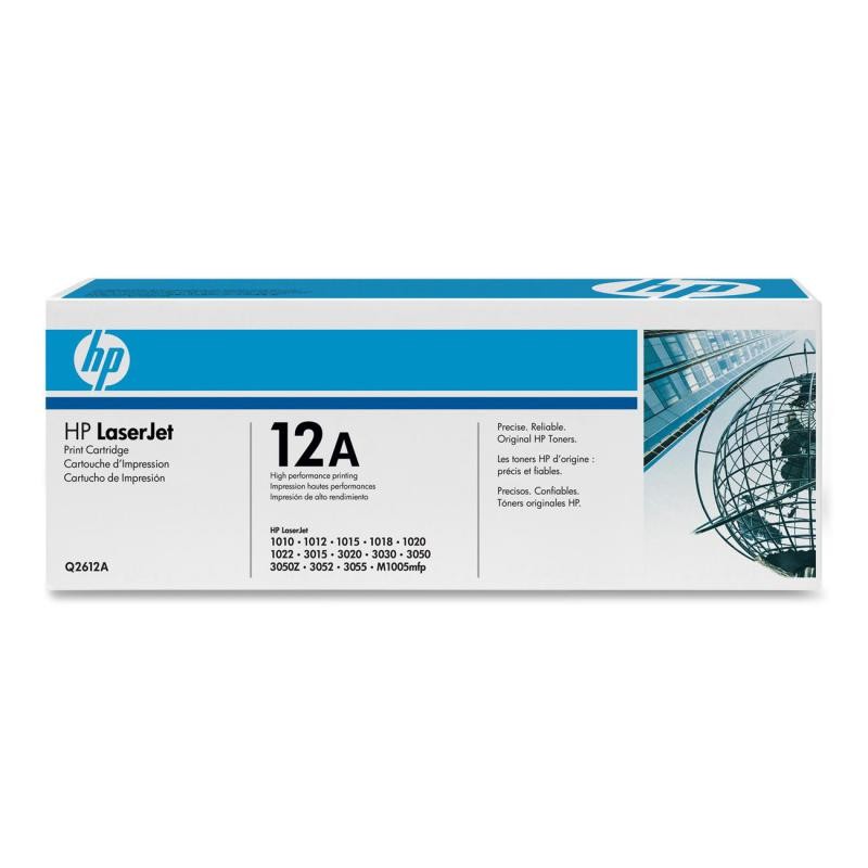 Toner Original HP Black, nr.12A, pentru LaserJet 1010|1012|1015|1018|1020|1022|3015|3020|3030|3050|3052|3055|M1005|M1319F, 2K, (