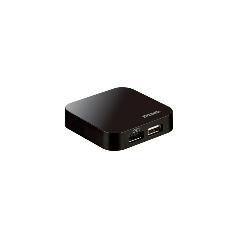 HUB extern D-LINK, porturi USB: USB 2.0 x 4, conectare prin USB 2.0, alimentare retea 220 V, negru, "DUB-H4" (timbru verde 0.8 l