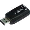 PLACA de SUNET Logilink, extern, 5.1, interfata USB 2.0, conectori 3.5 mm jack, "UA0053" (timbru verde 0.18 lei)