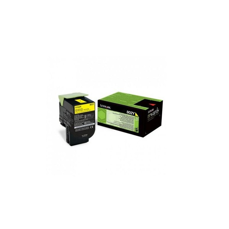 Toner Original Lexmark Yellow, 80C20YE, pentru CX310|CX410|CX510, 1K, (timbru verde 1.2 lei) , "80C20YE"