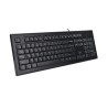 TASTATURA A4TECH, "KR85", cu fir, 104 taste format standard, USB, negru, "KR-85-USB" (timbru verde 0.8 lei)