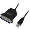 CABLU USB LOGILINK adaptor, USB 2.0 (T) la Paralel (Centronics 36-pin), 1.5m, conecteaza port USB cu imprimanta cu port paralel,