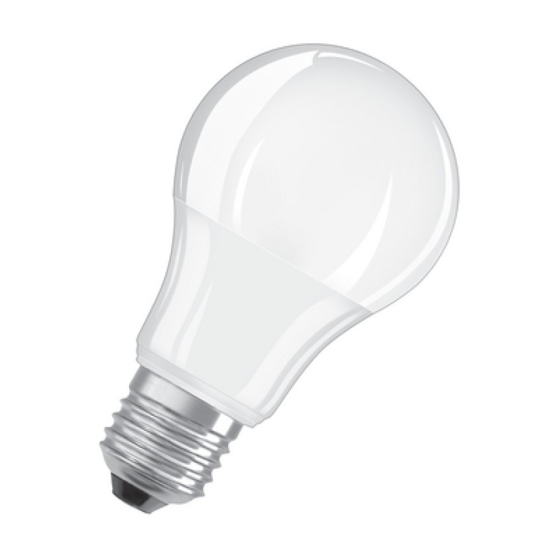 BEC LED Osram, soclu E27, putere 8.5W, forma clasic, lumina alb calda, alimentare 220 - 240 V, "000004052899326842" (timbru verd