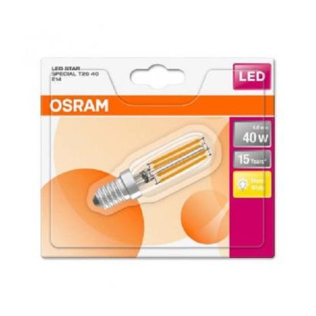 BEC LED Osram, soclu E14, putere 4W, forma cilindric, lumina alb calda, alimentare 220 - 240 V, "000004058075133501" (timbru ver