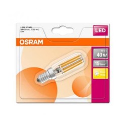 BEC LED Osram, soclu E14, putere 4W, forma cilindric, lumina alb calda, alimentare 220 - 240 V, "000004058075133501" (timbru ver