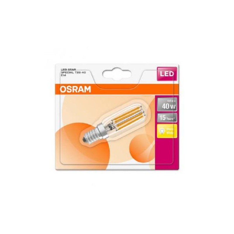 BEC LED Osram, soclu E14, putere 4W, forma cilindric, lumina alb calda, alimentare 220 - 240 V, "000004058075133501" (timbru ver