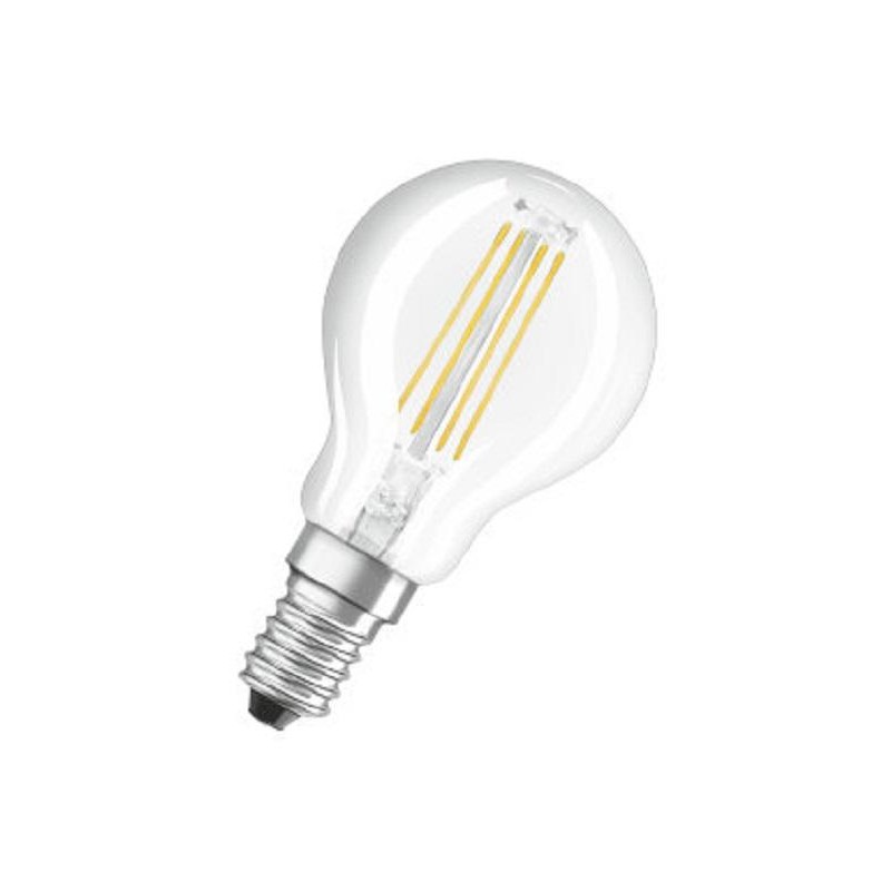 BEC LED Osram, soclu E14, putere 4W, forma clasic, lumina alb calda, alimentare 220 - 240 V, "000004058075288720" (timbru verde 