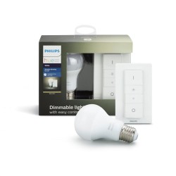 KIT smart LED Philips, soclu E27, putere 9W, forma clasic, lumina alb calda, alimentare 220 - 240 V, "000008718696452523" (timbr